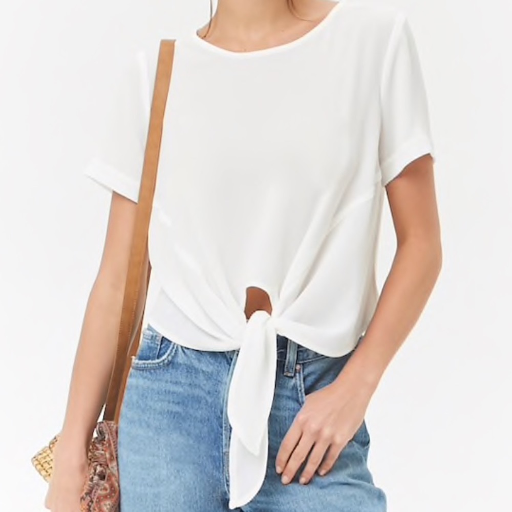 Forever 21 Tie-hem crop top